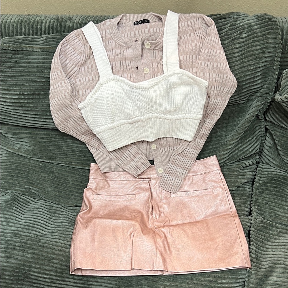 Mango Pink A-Line Skirt